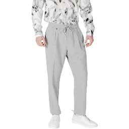 Gray Polyester Pant