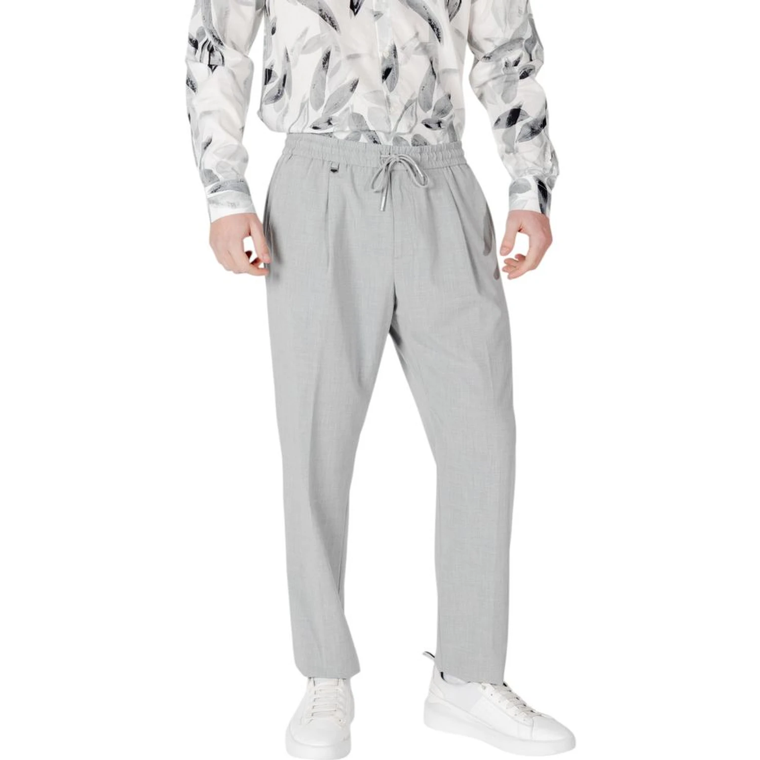 Gray Polyester Pant