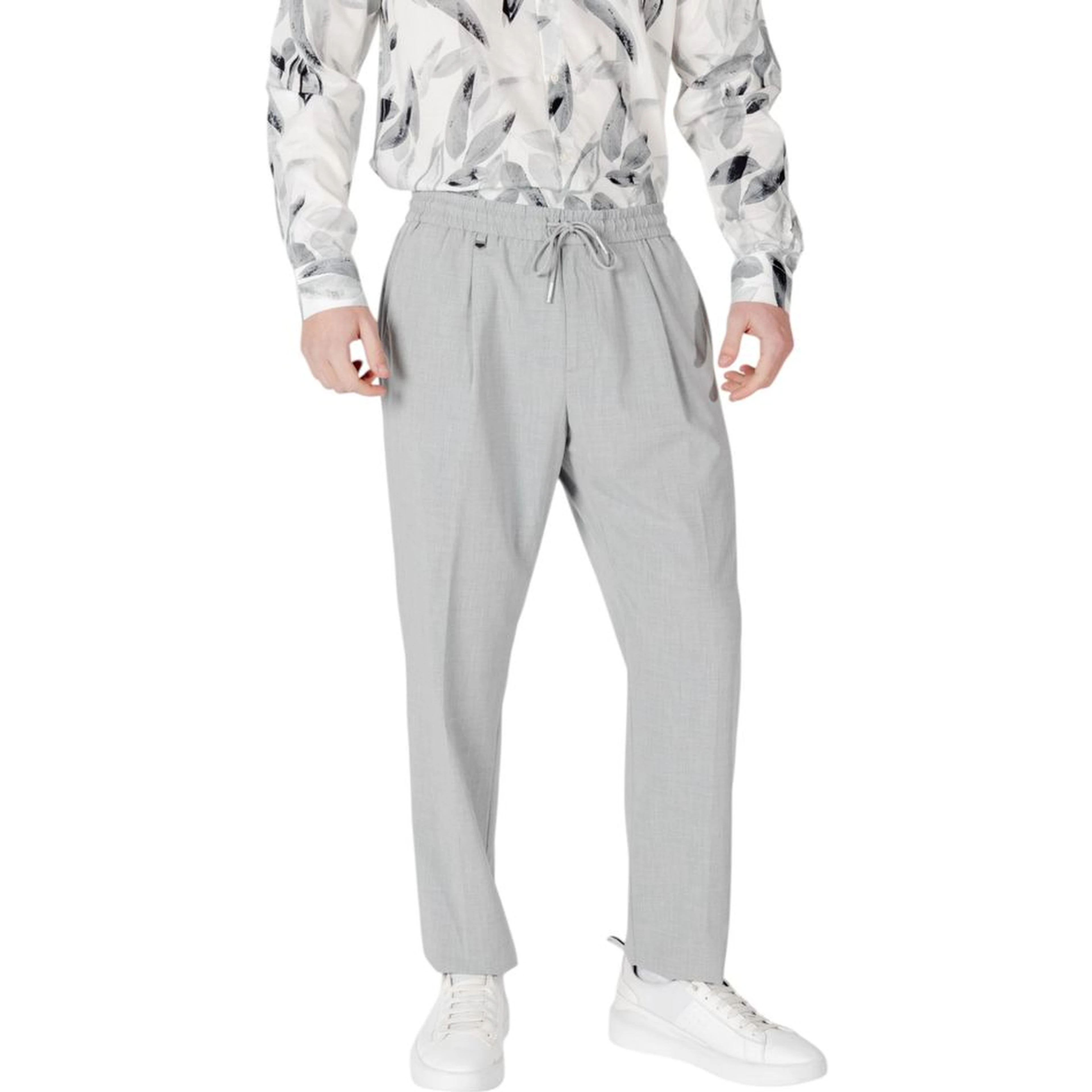 Gray Polyester Pant