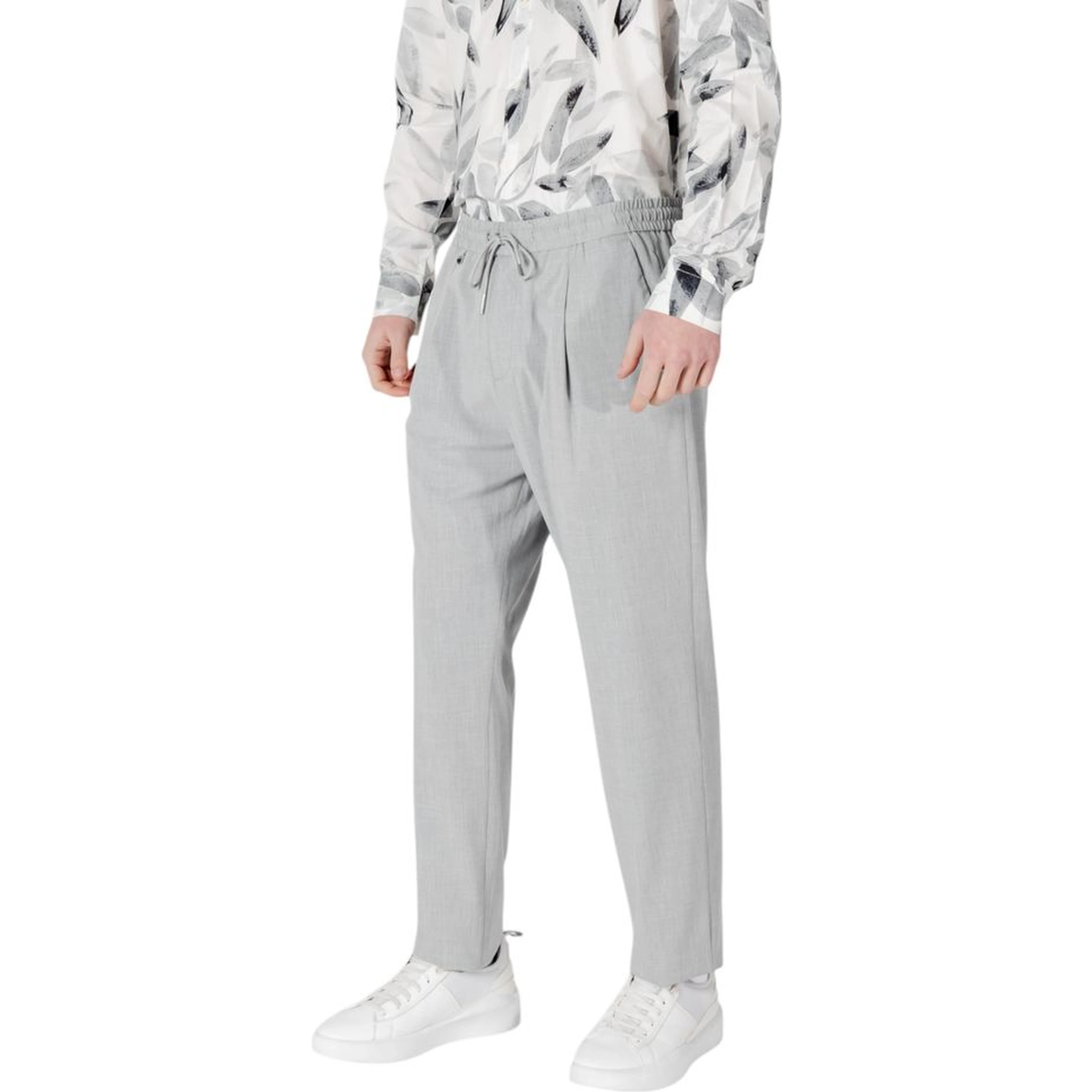 Gray Polyester Pant