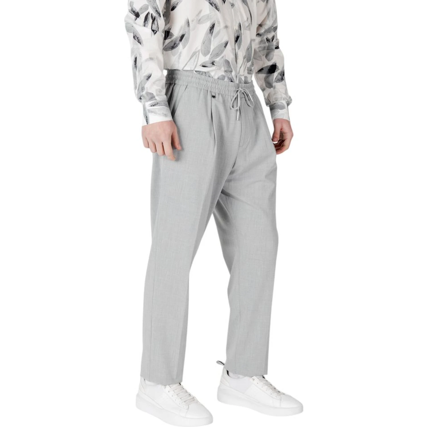 Gray Polyester Pant