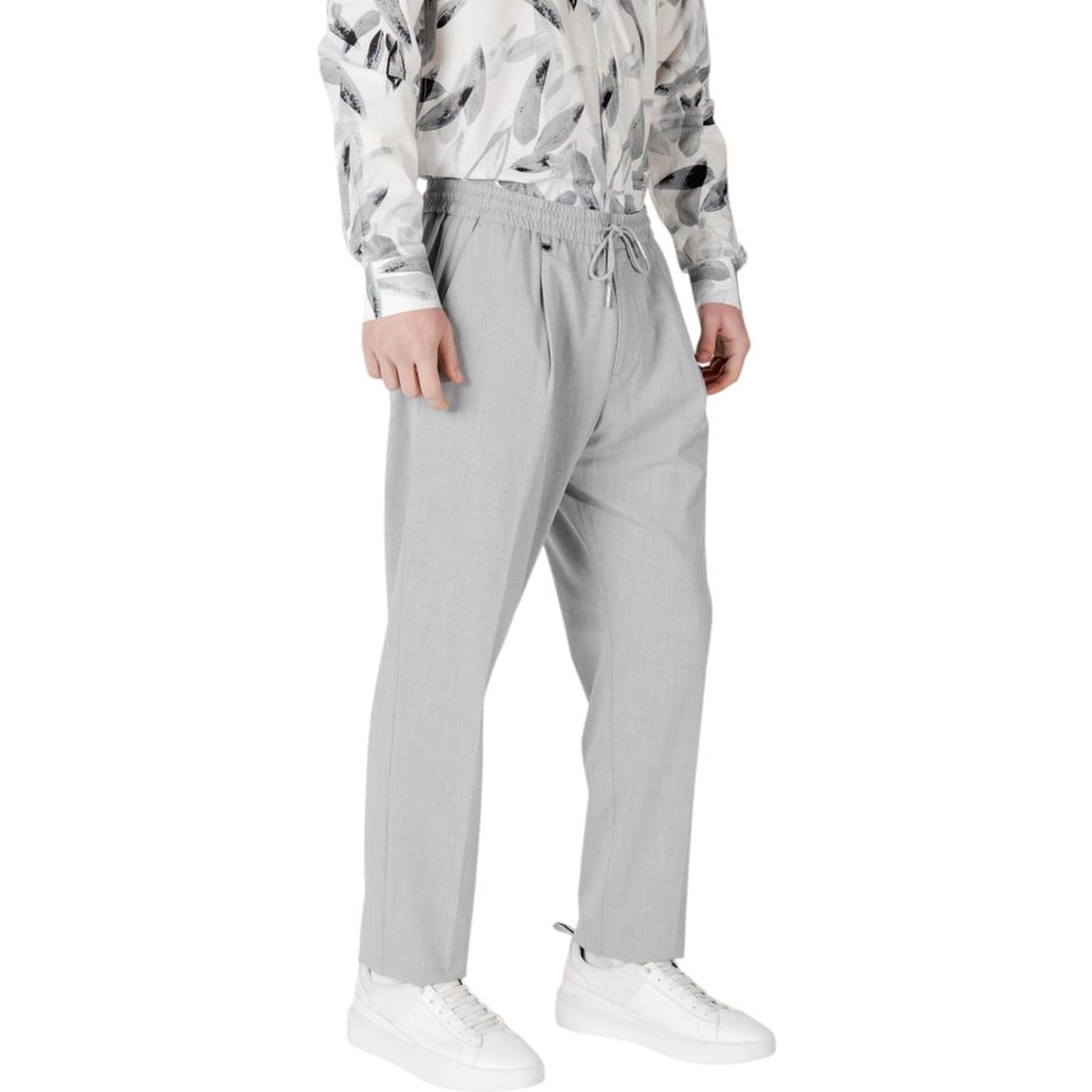 Gray Polyester Pant