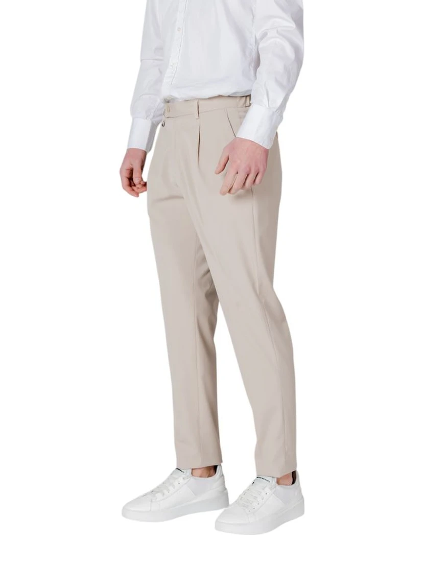 Beige Polyester Pant