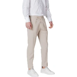 Beige Polyester Pant
