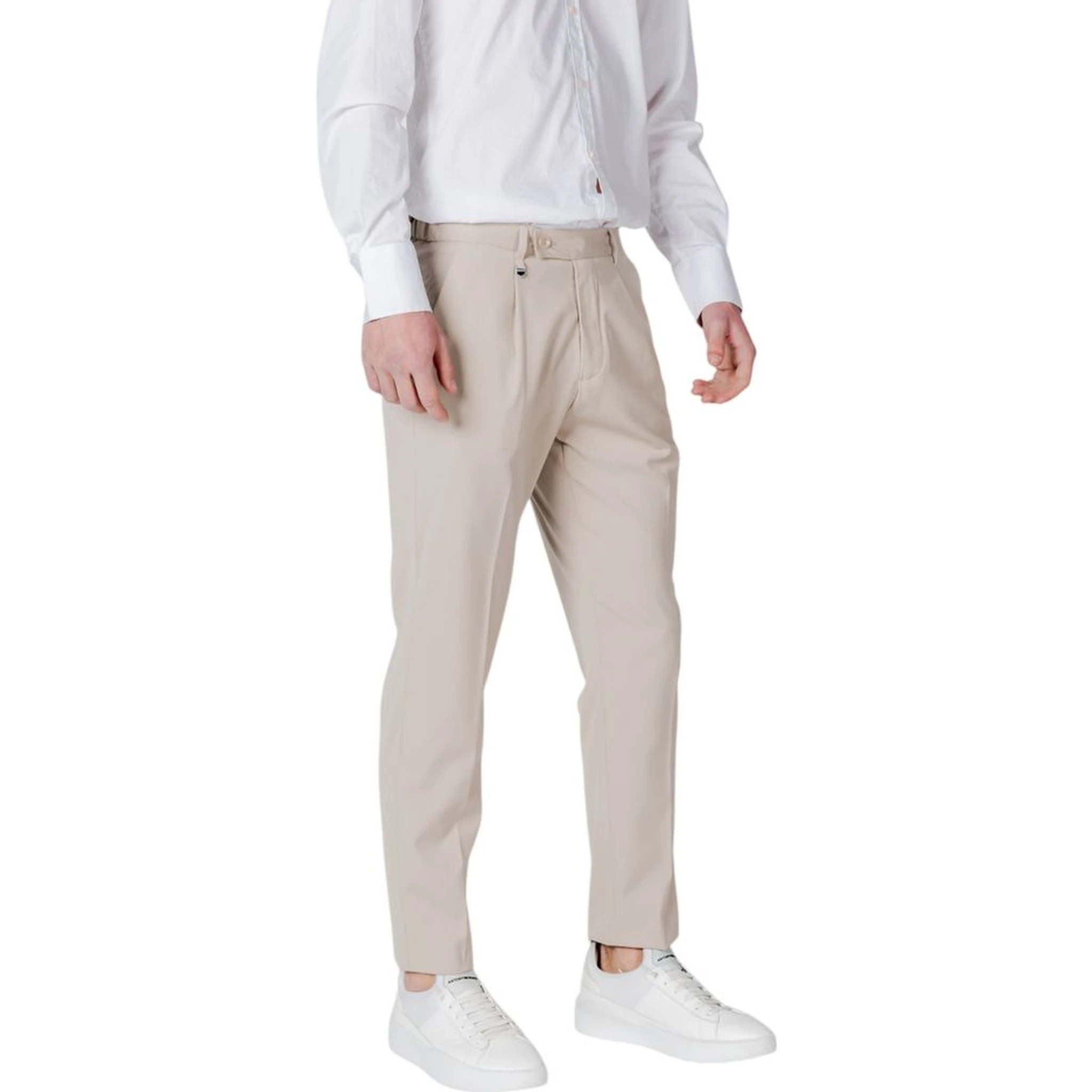Beige Polyester Pant