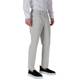 Gray Polyester Dress Pants