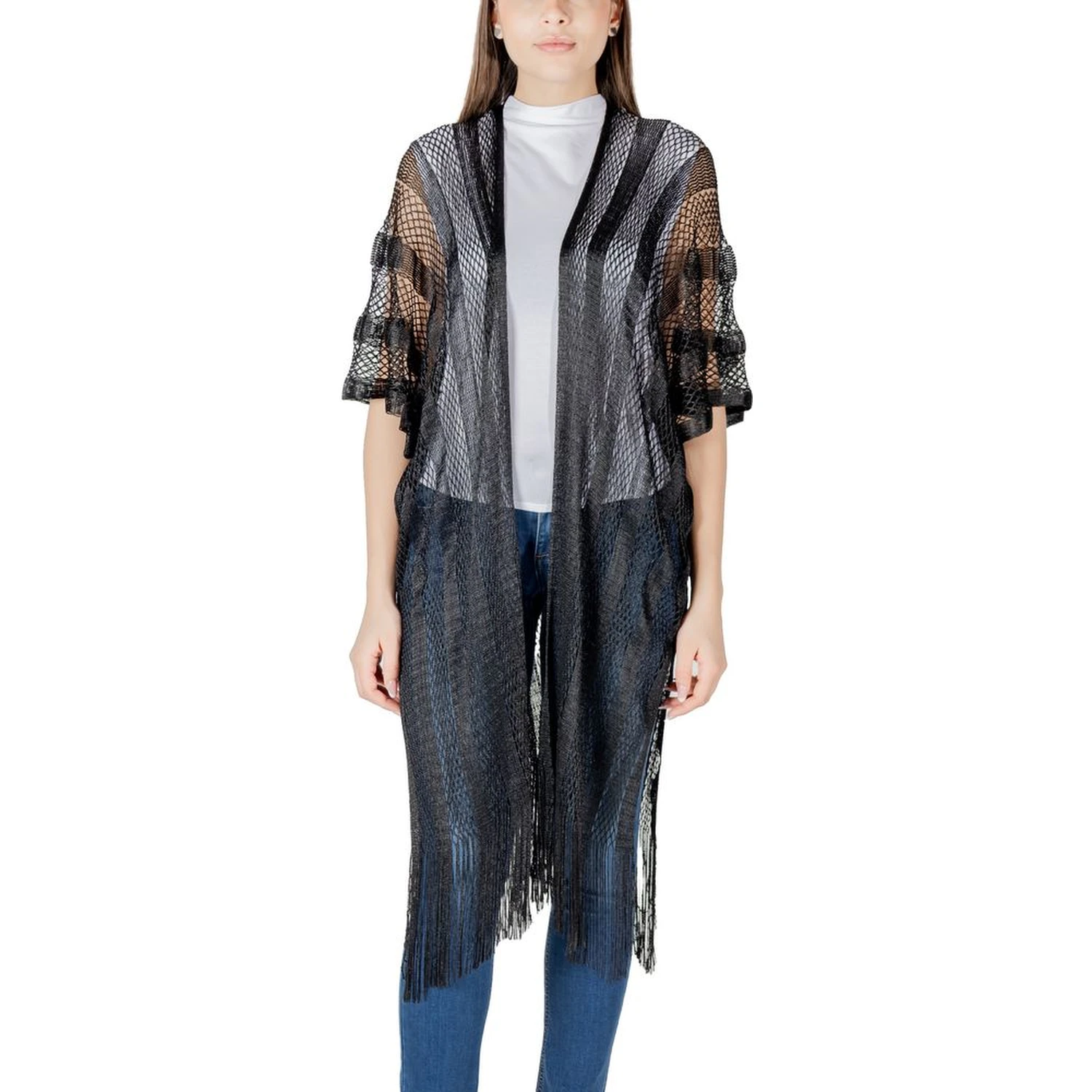 Black Polyester Scarf
