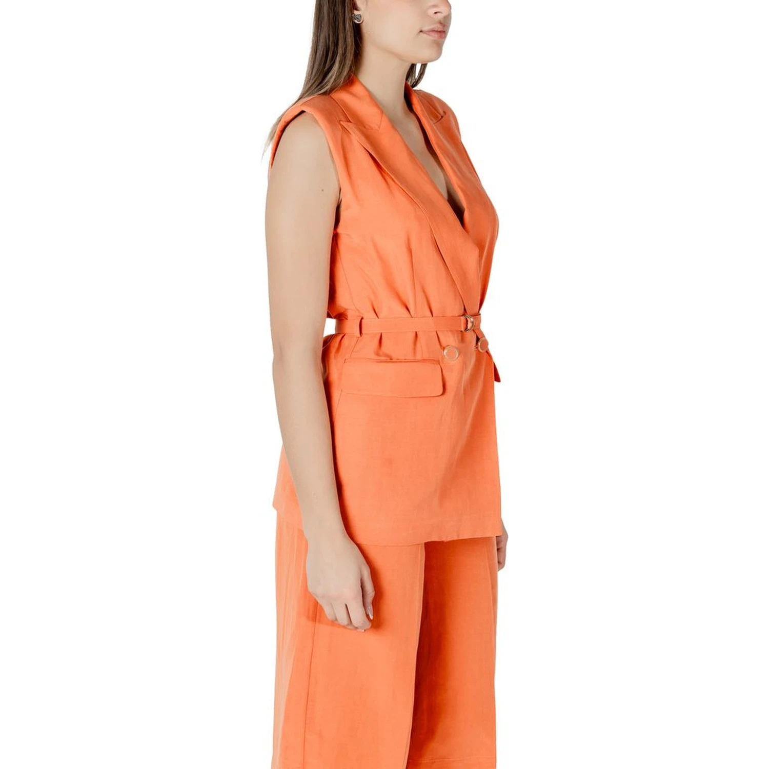 Orange Lyocell Waistcoat