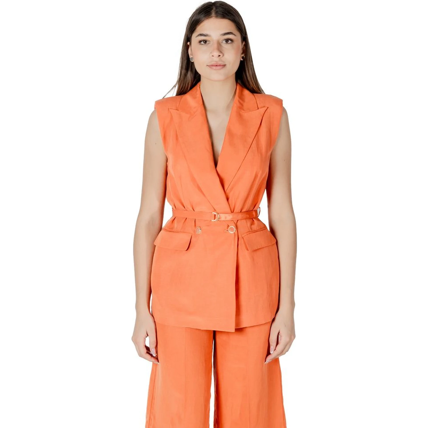 Orange Lyocell Waistcoat