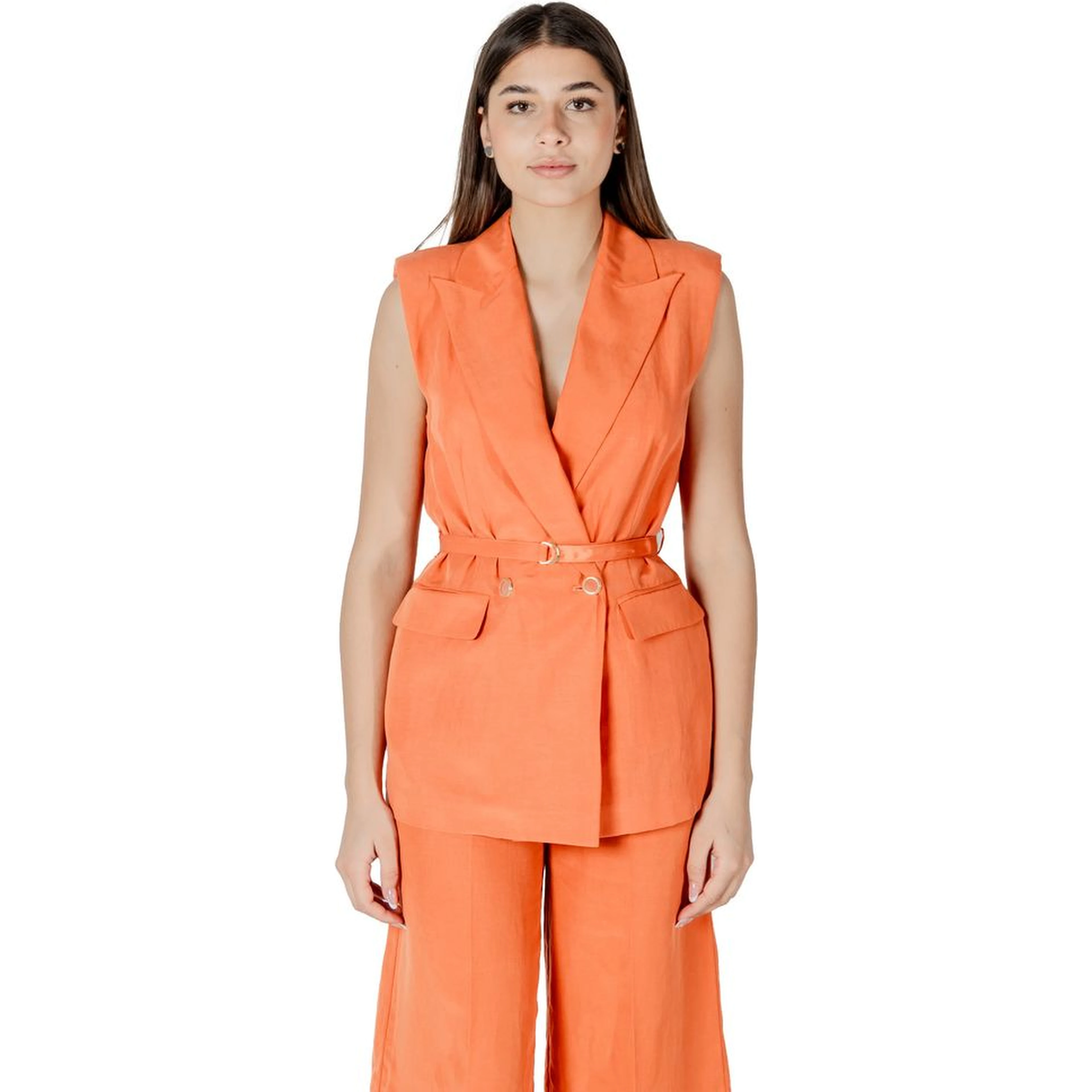 Orange Lyocell Waistcoat