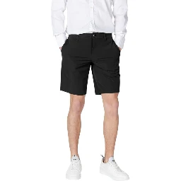 Black Polyamide Bermuda Shorts