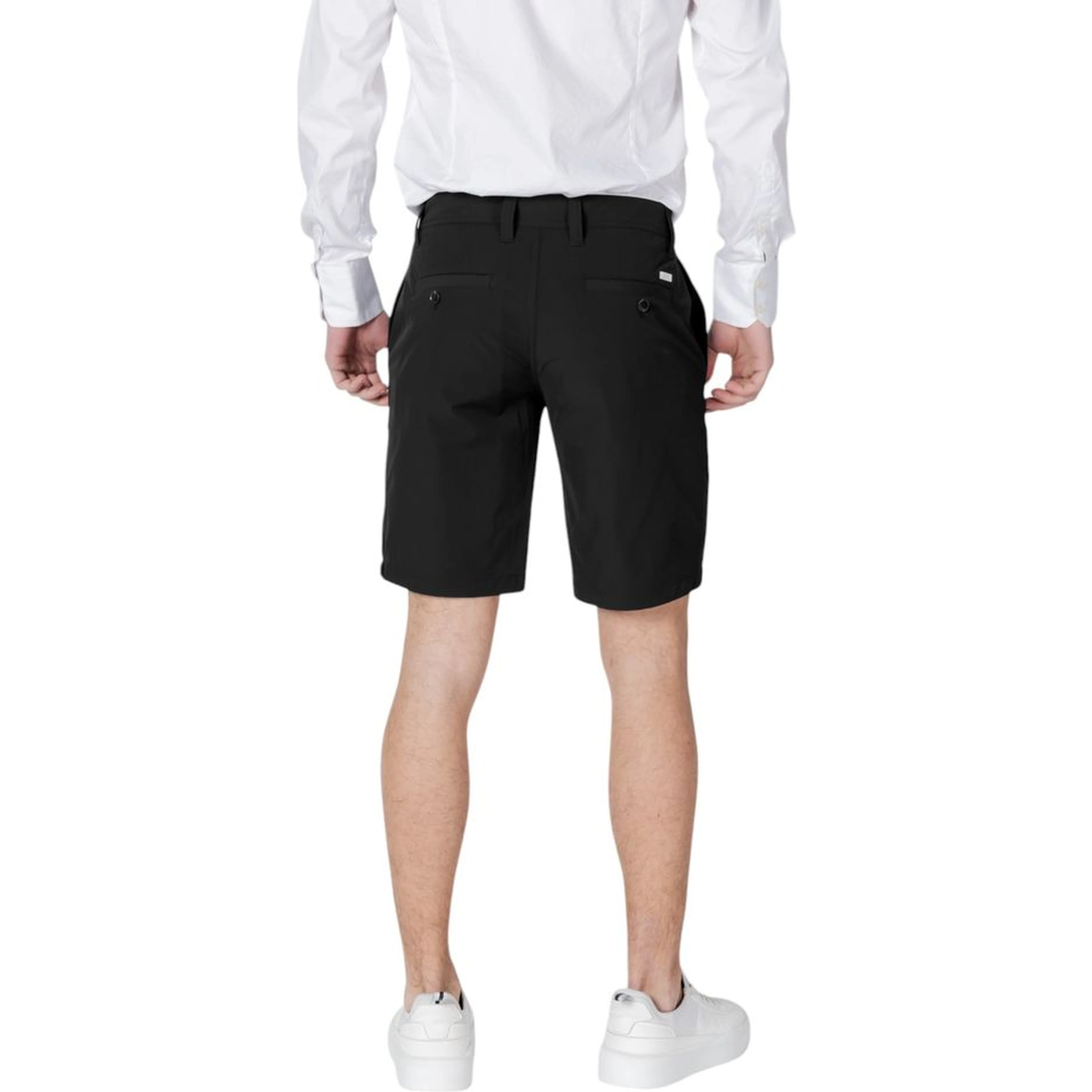 Black Polyamide Bermuda Shorts