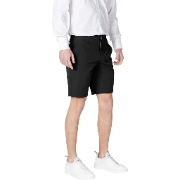 Black Polyamide Bermuda Shorts