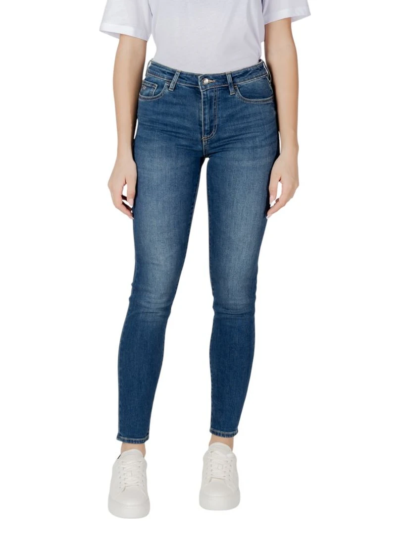 Blue Cotton Skinny Jeans