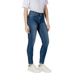 Blue Cotton Skinny Jeans