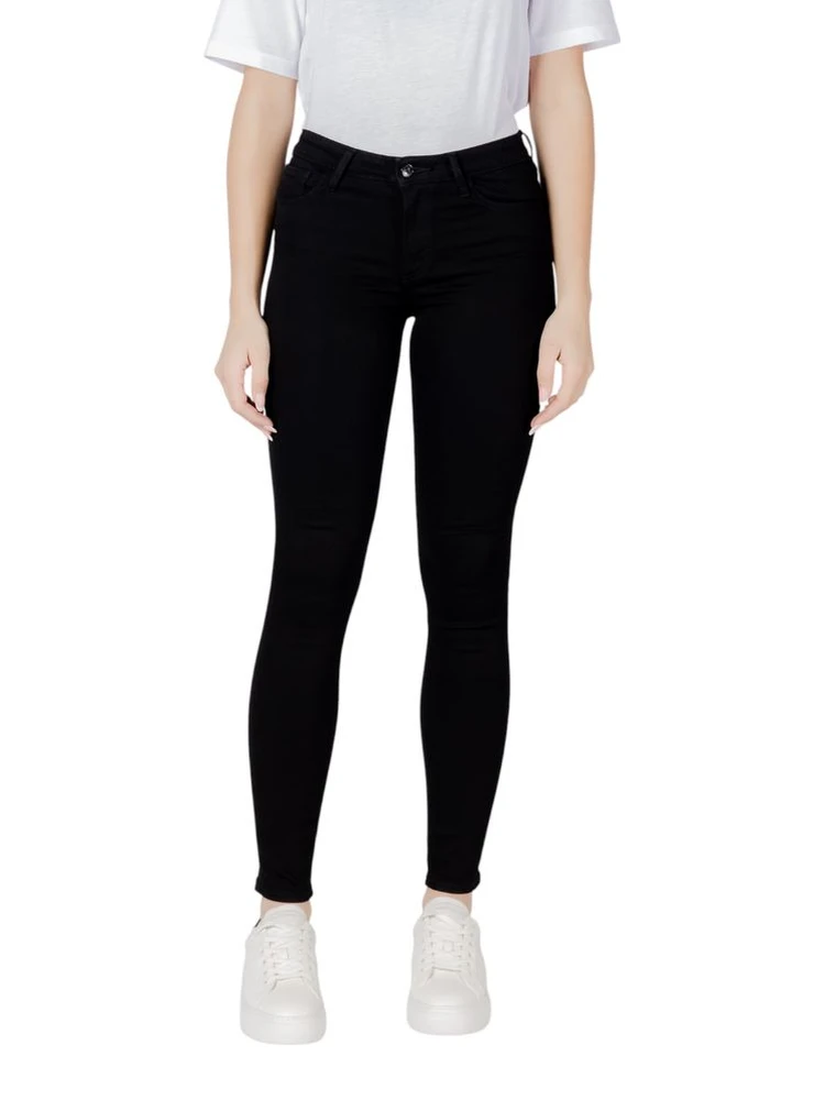 Black Cotton Skinny Jeans