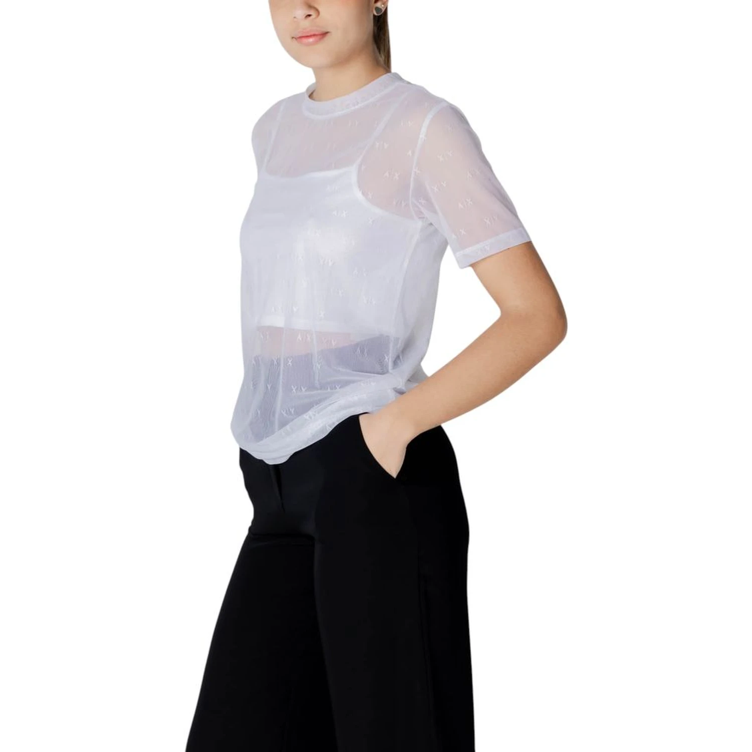 White Polyamide T-Shirt