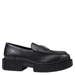 Black Leather Platform Pumps