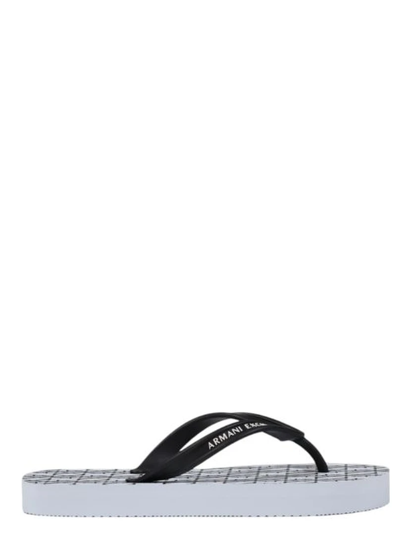 White Rubber Flip-Flop Sandals