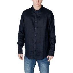 Blue Linen Dress Shirt