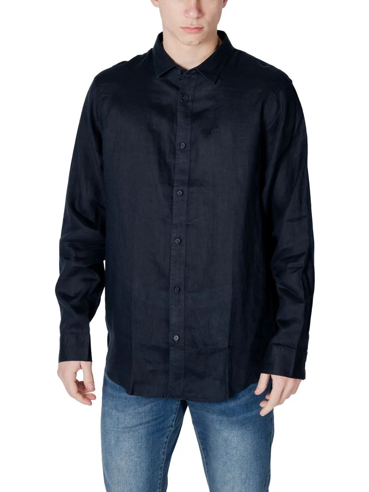 Blue Linen Dress Shirt