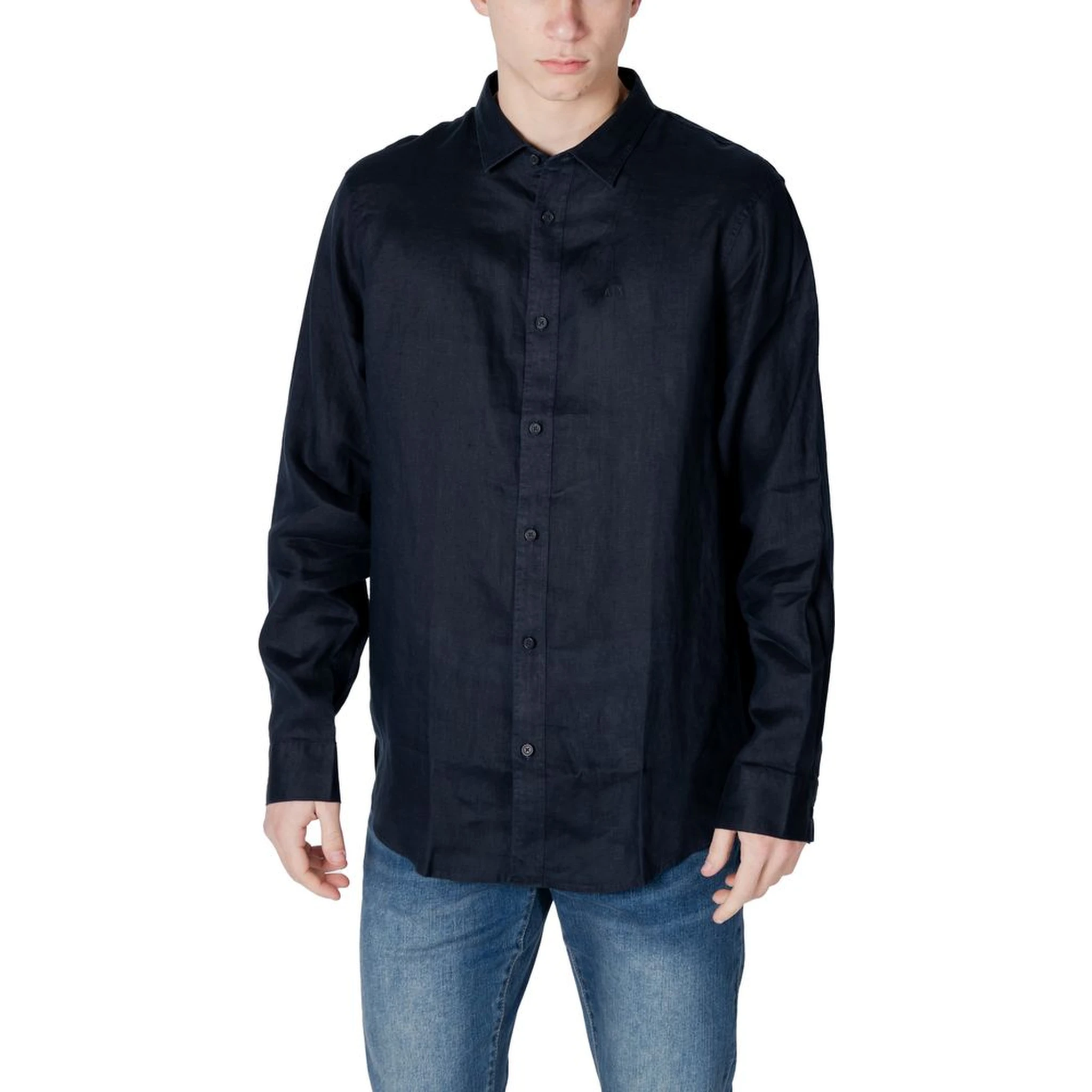 Blue Linen Dress Shirt