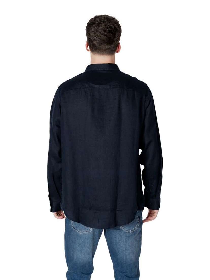 Blue Linen Dress Shirt