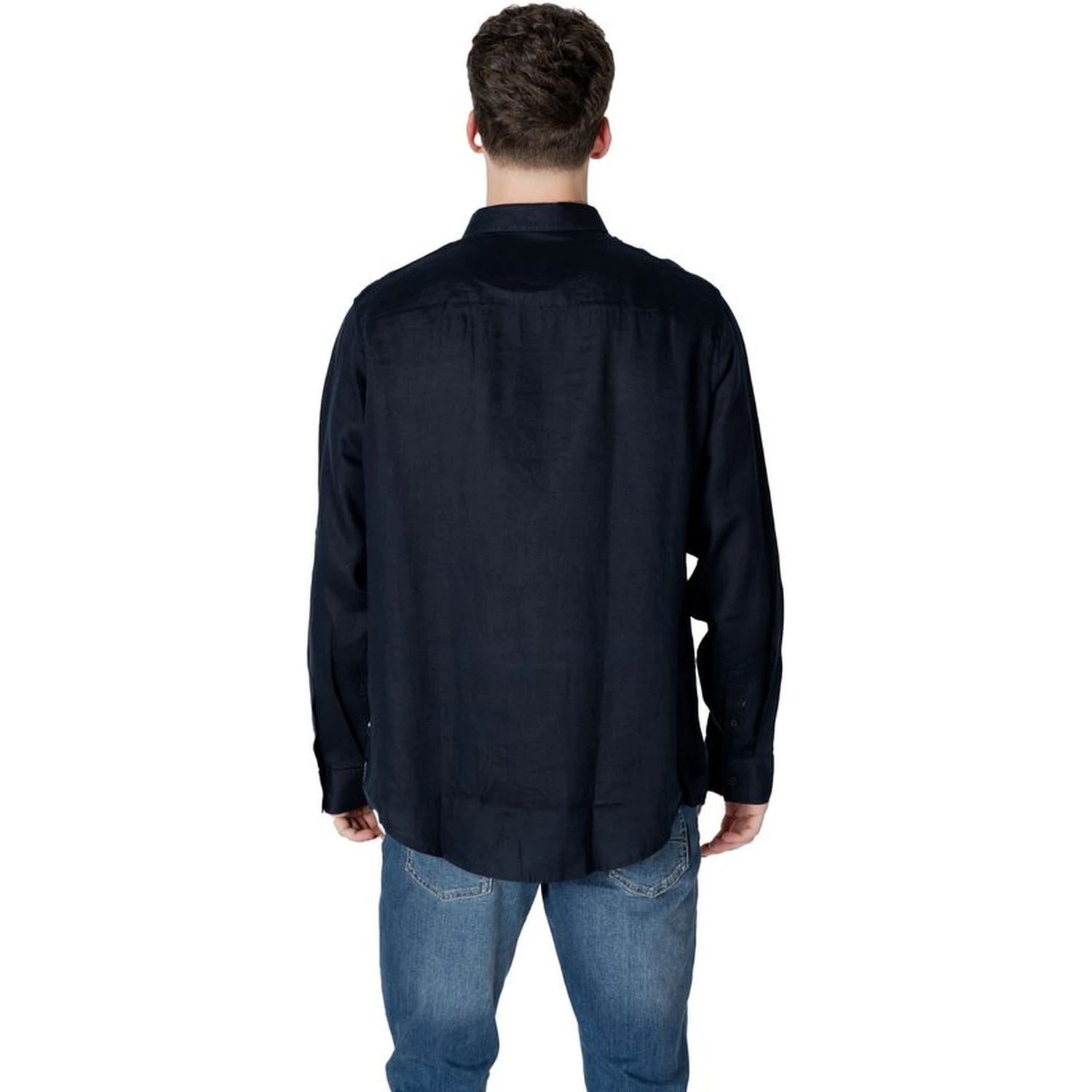 Blue Linen Dress Shirt