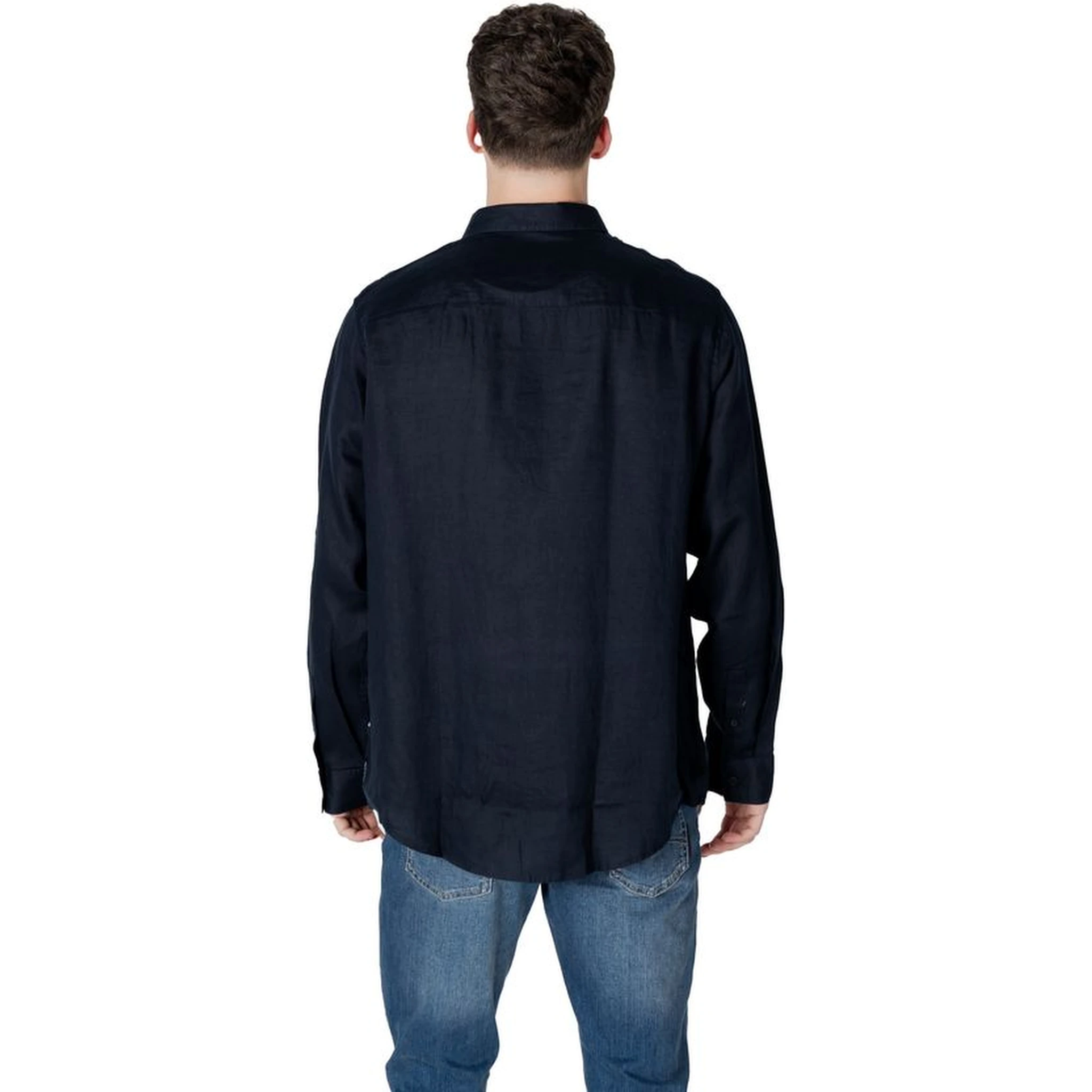 Blue Linen Dress Shirt