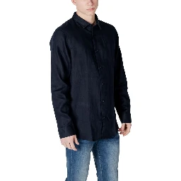 Blue Linen Dress Shirt