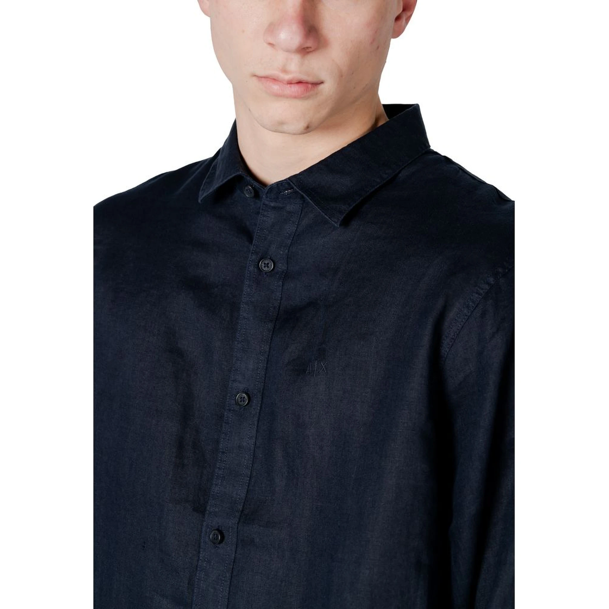 Blue Linen Dress Shirt