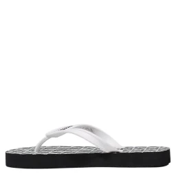 Black And White Rubber Flip-Flop Sandals