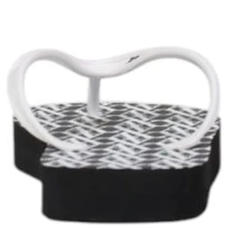 Black And White Rubber Flip-Flop Sandals