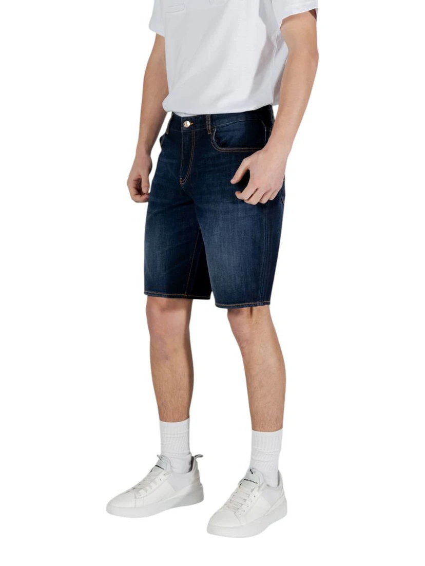 شورت برمودا قطني أزرق