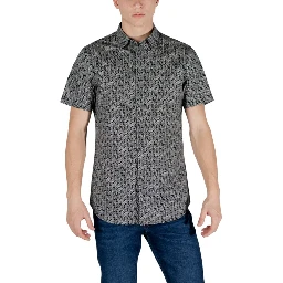 Black Cotton Shortsleeve Shirt