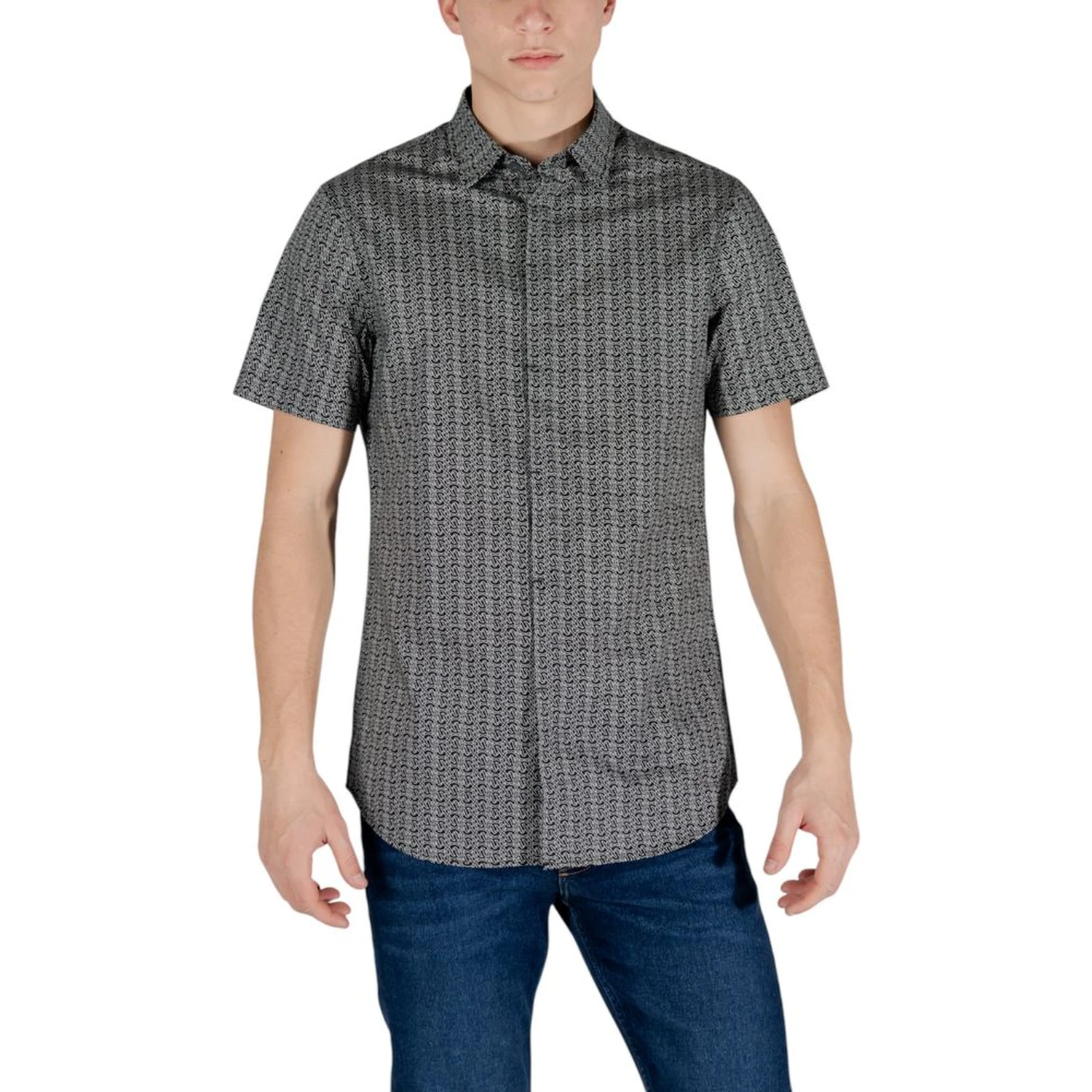 Black Cotton Shortsleeve Shirt