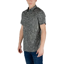 Black Cotton Shortsleeve Shirt