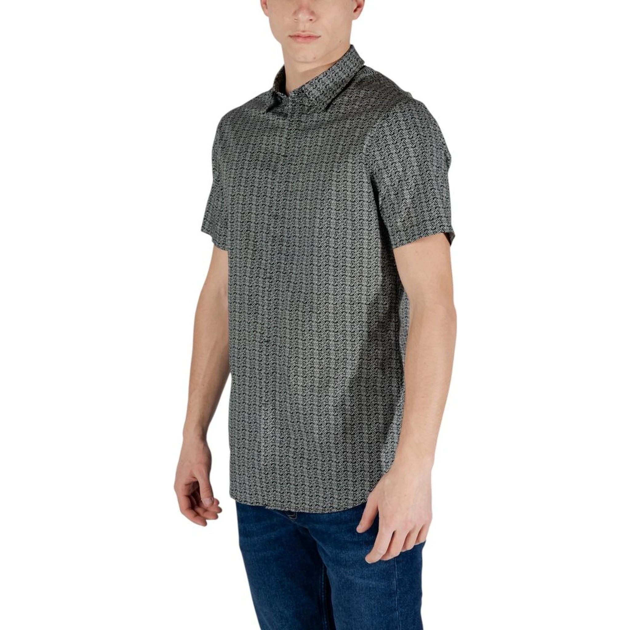 Black Cotton Shortsleeve Shirt