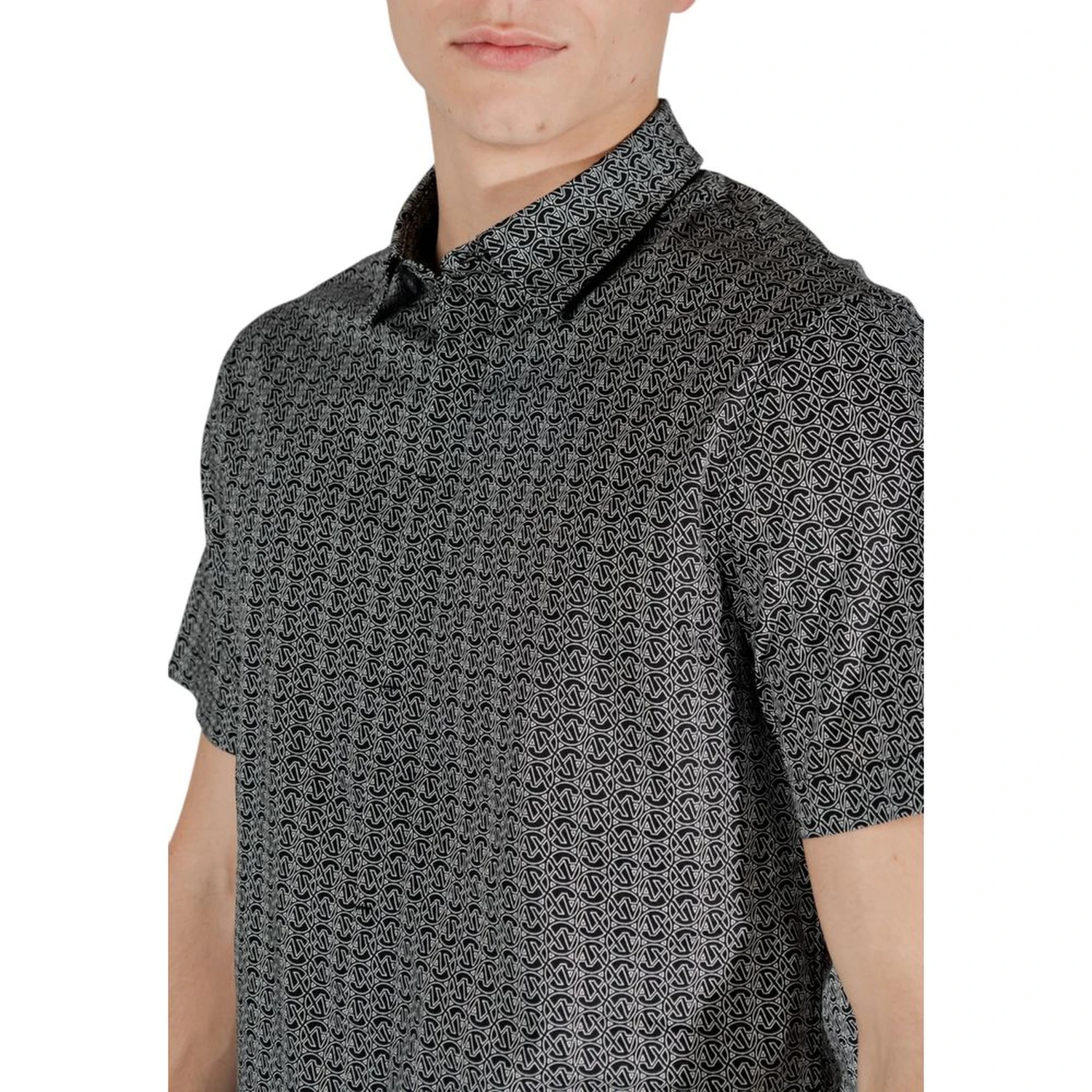 Black Cotton Shortsleeve Shirt