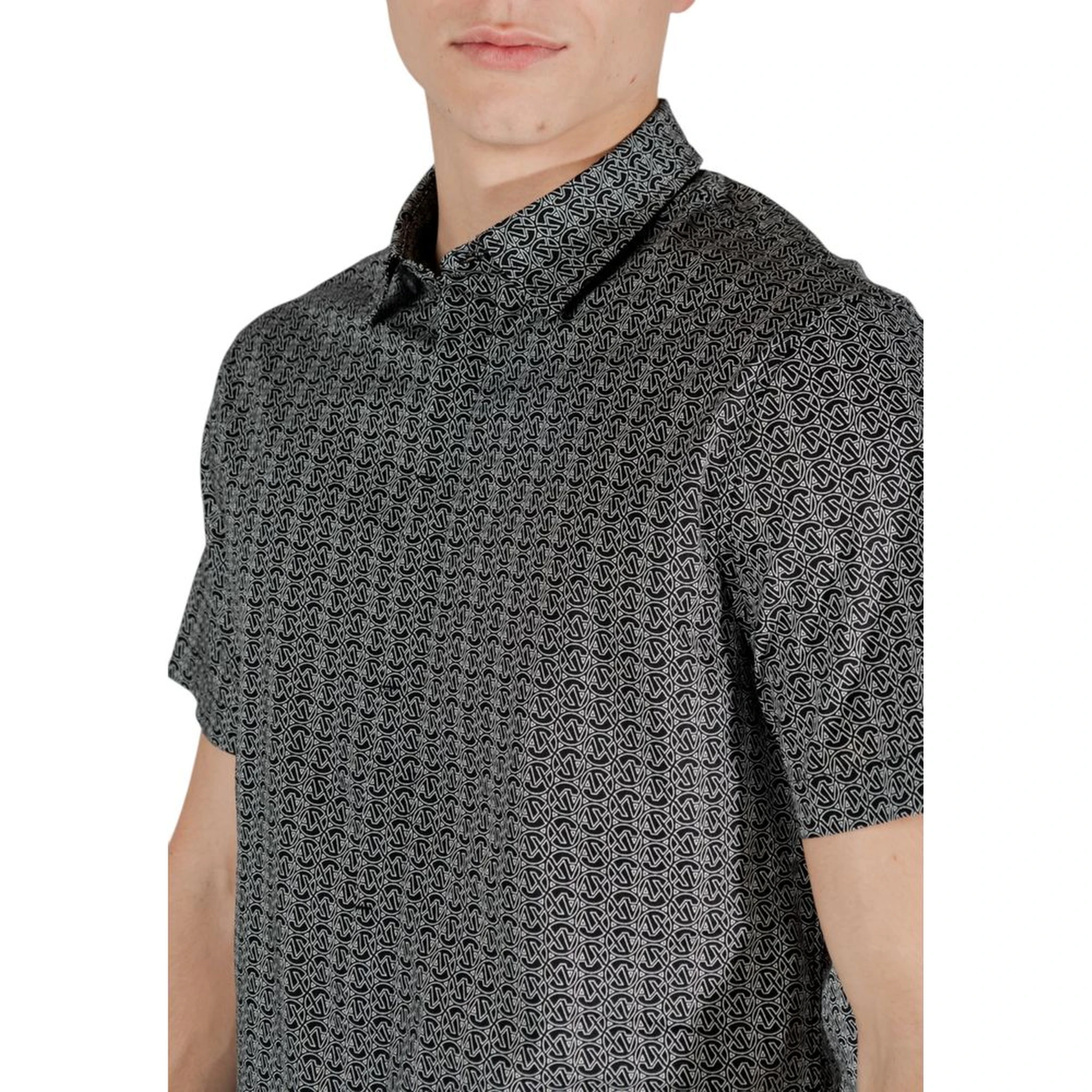 Black Cotton Shortsleeve Shirt