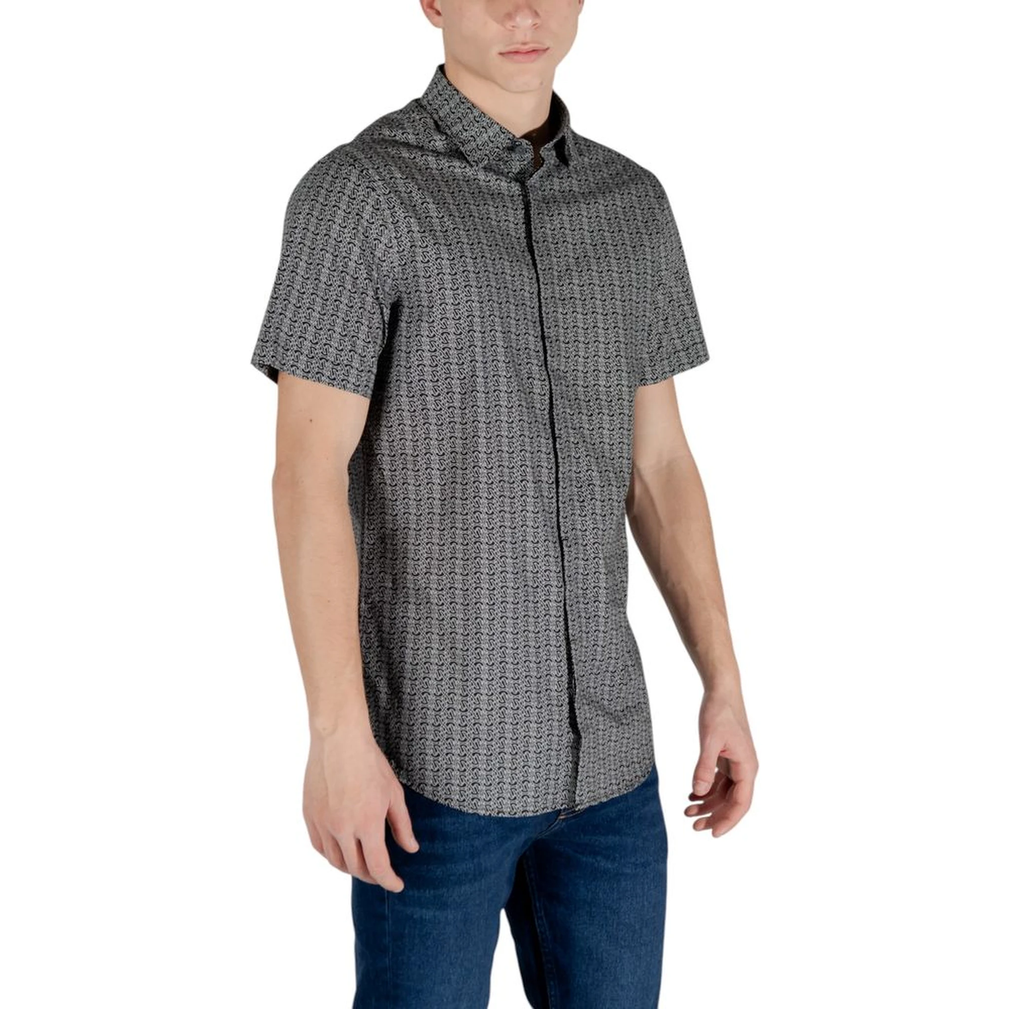 Black Cotton Shortsleeve Shirt