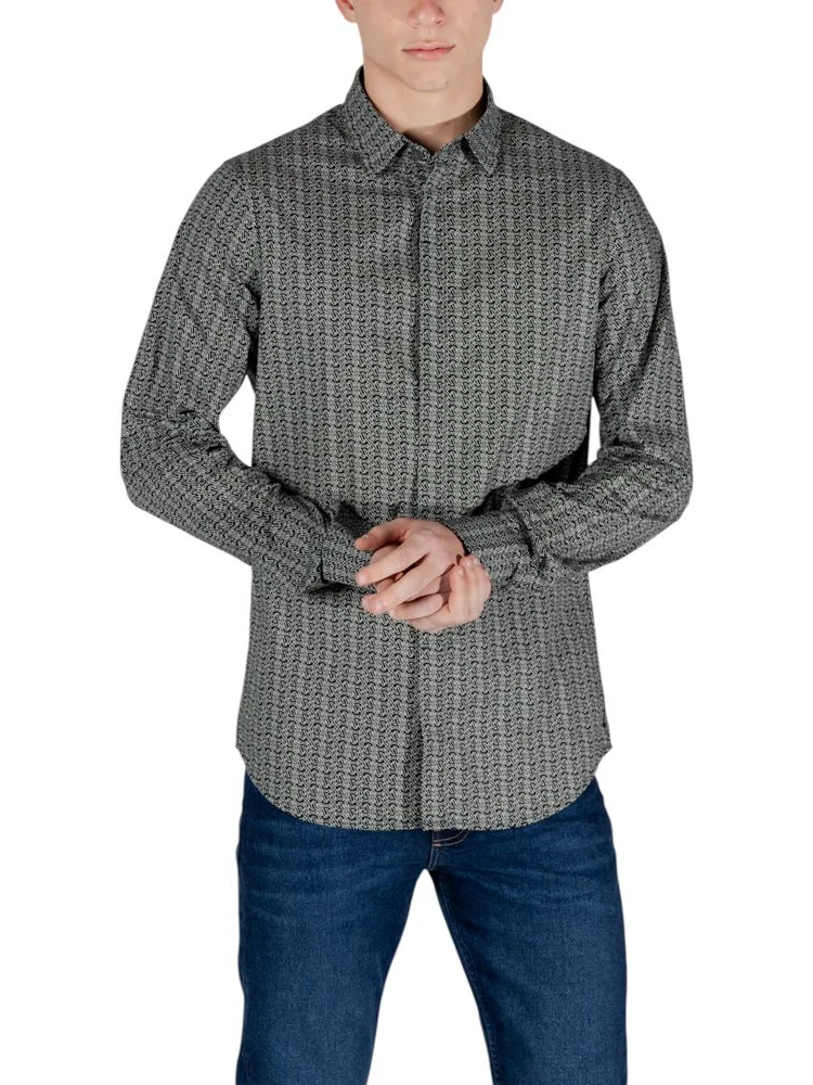Black Cotton Pattern Shirt alternative