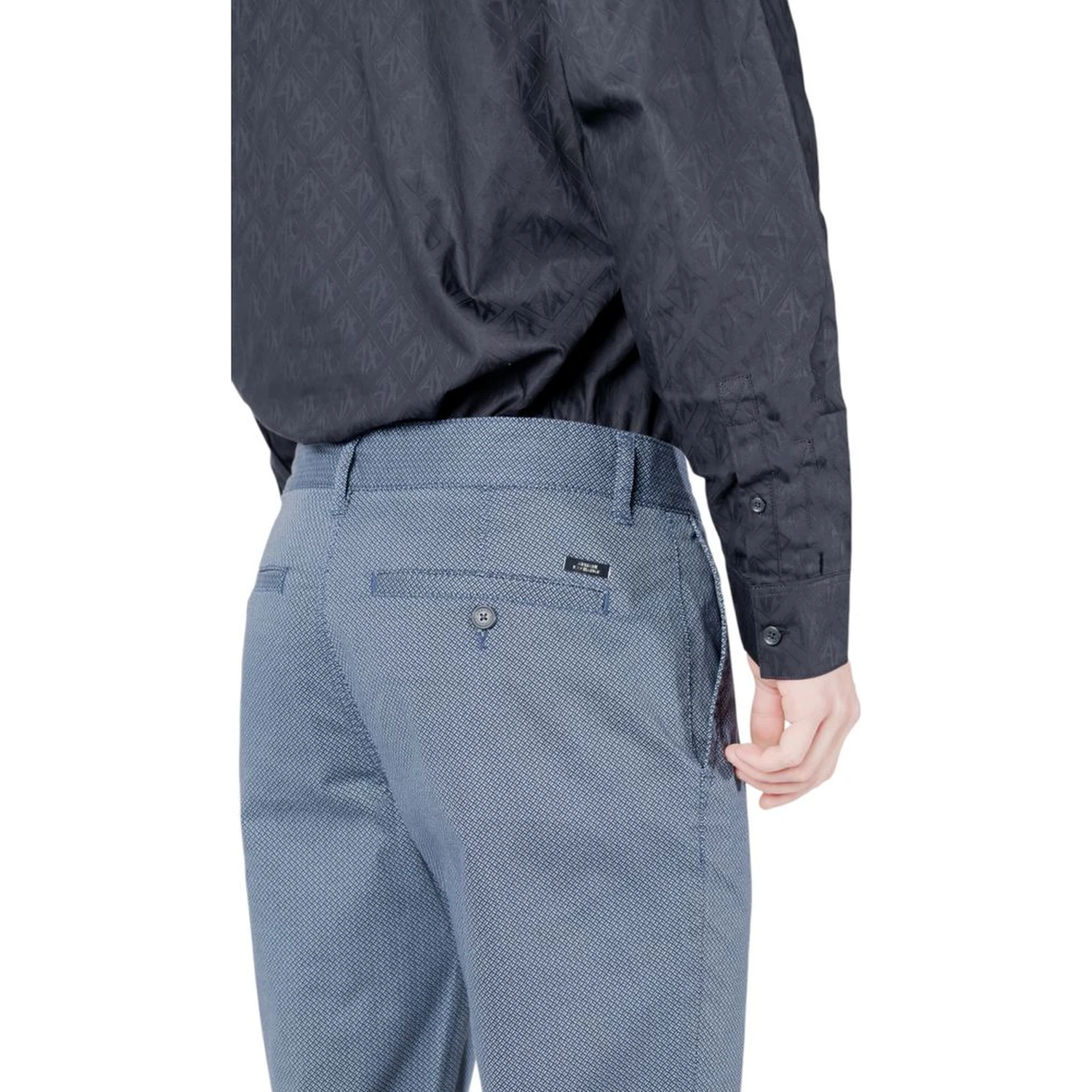 Blue Cotton Skinny Pants