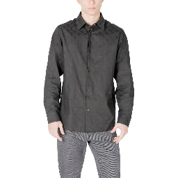 Black Cotton Dress Shirt