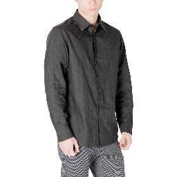 Black Cotton Dress Shirt