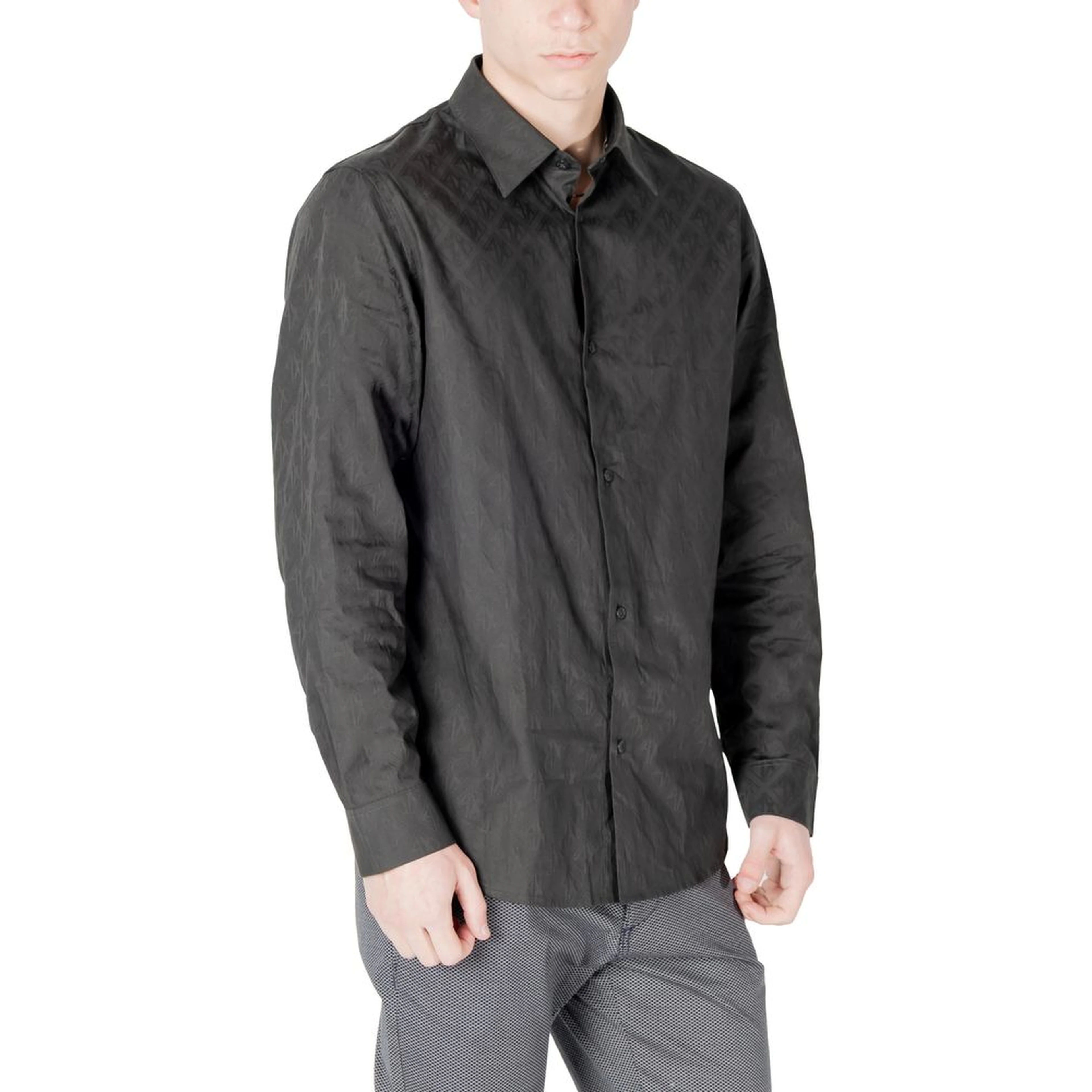 Black Cotton Dress Shirt