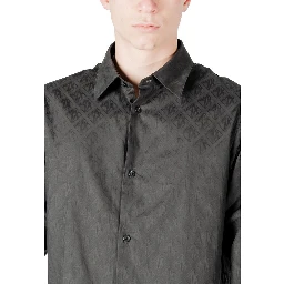 Black Cotton Dress Shirt