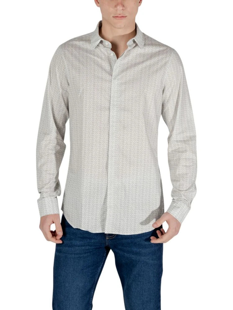 Cream Cotton Pattern Shirt