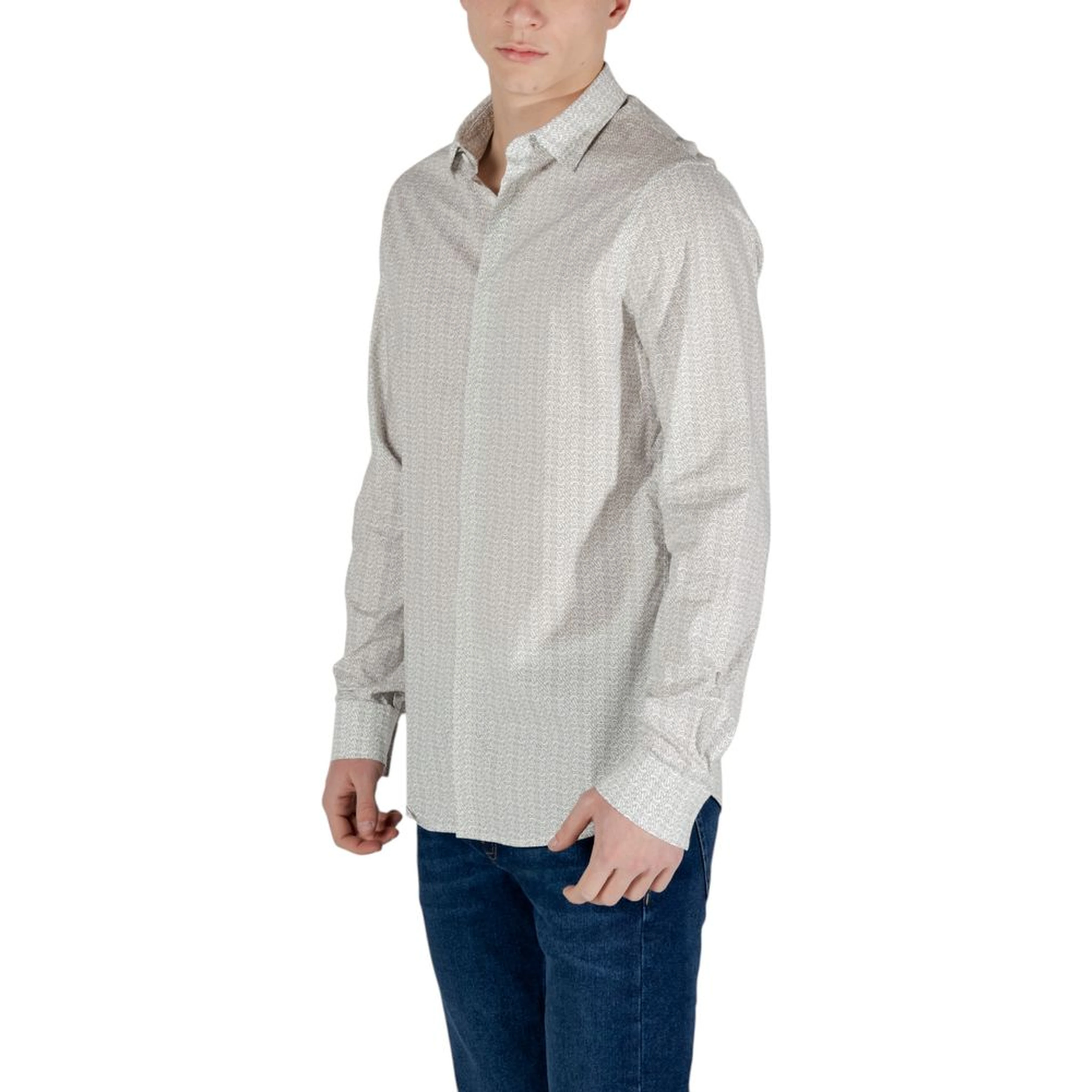 Cream Cotton Pattern Shirt