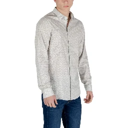 Cream Cotton Pattern Shirt